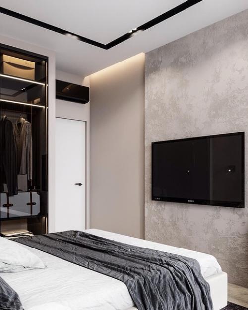 Строгий дизайн спальни. 04