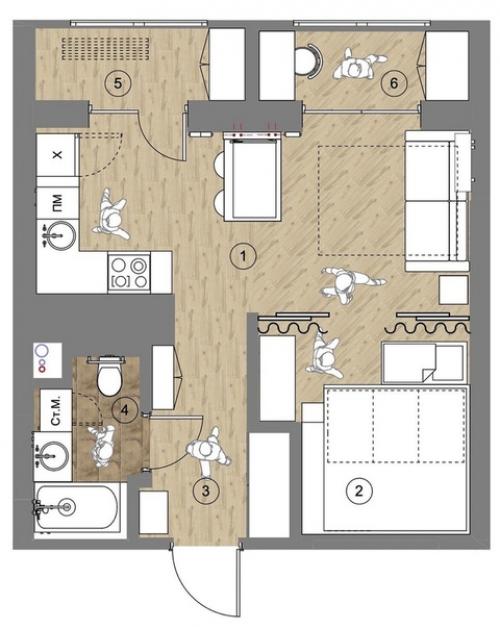 В изначальном плане квартира собой классическую однушку представляла. 08 В изначальном плане квартира собой классическую однушку представляла. 08