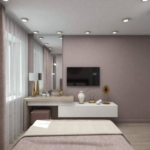 История проекта - спальня 10 м 2 в 3-х комнатной квартире. 03