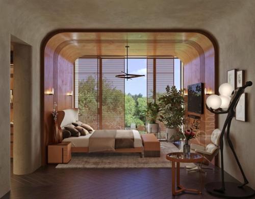 Несколько спален второго этажа нашего проекта загородного дома. 09