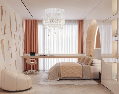 Несколько спален второго этажа нашего проекта загородного дома. 04