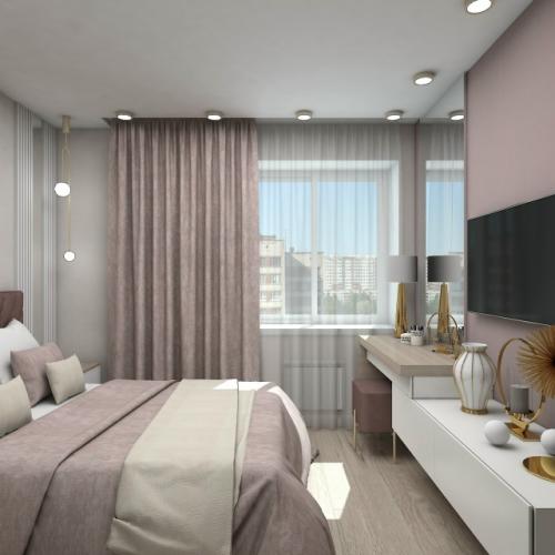 История проекта - спальня 10 м 2 в 3-х комнатной квартире.