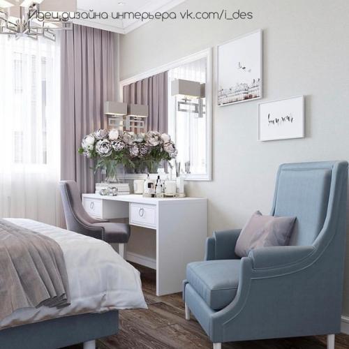 Светлая спальня.  Добавили бы в этот дизайн ярких акцентов? 01