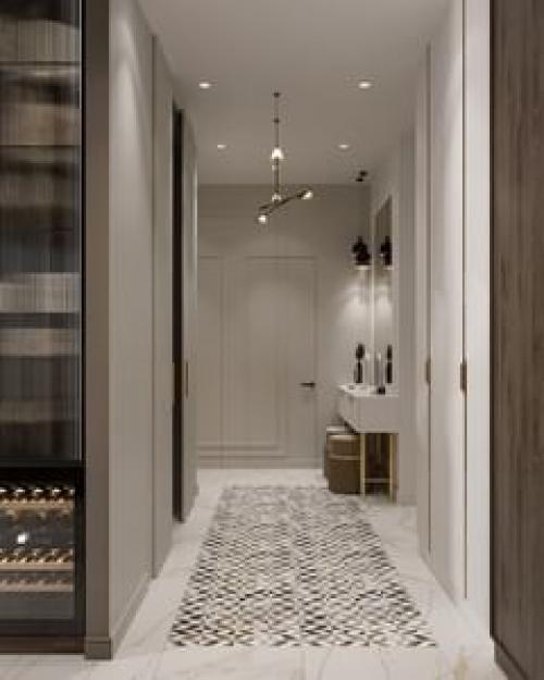 Прихожая в современном стиле с элементами классики. 04