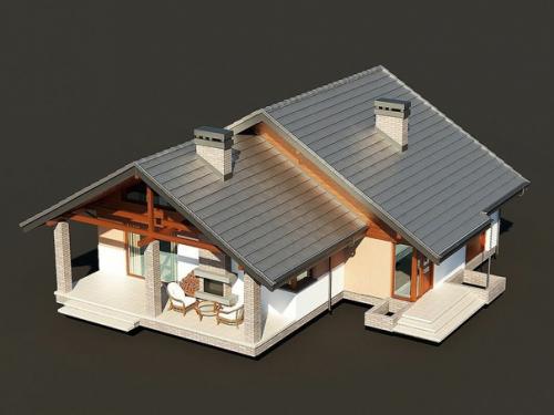 Очень красивый дом с двумя спальнями и гаражом. 04