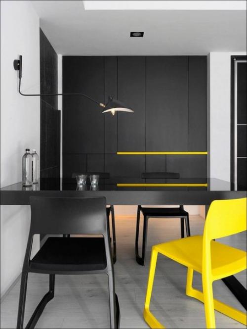 Квартира с контрастными цветами на Тайване. 04