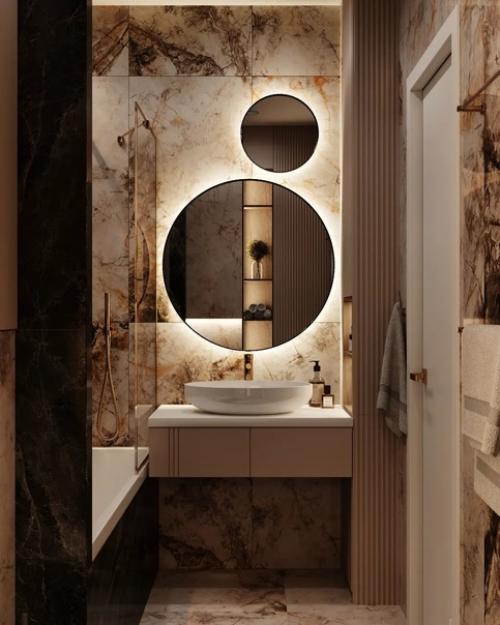 Интерьер ванной комнаты. 01