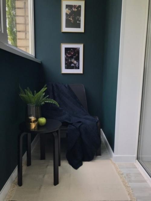 Смелые цвета в кухне и на балконе. 06