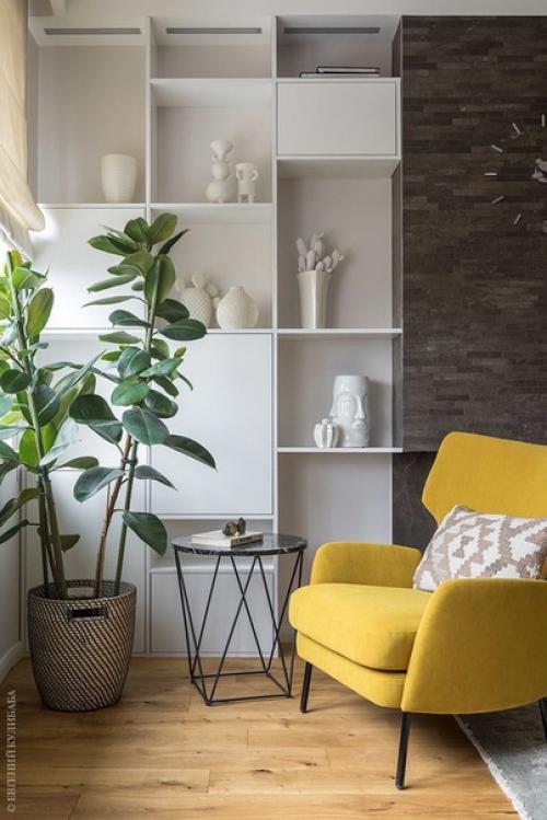 Желтый цвет в интерьере, секреты использования. 07