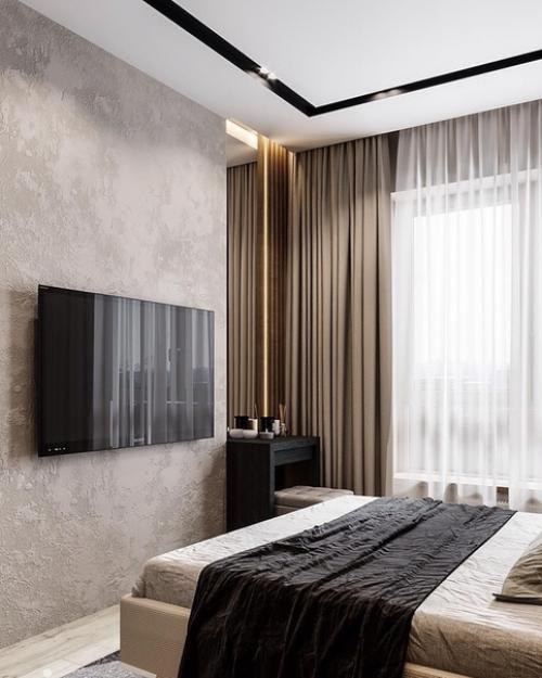 Строгий дизайн спальни. 03