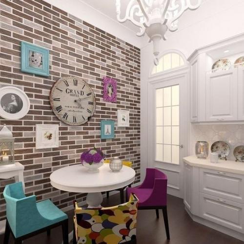 Кухня с яркой мебелью, как вам? 03