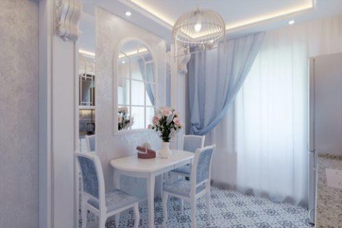 Такая красивая и нежная классическая кухня. 02