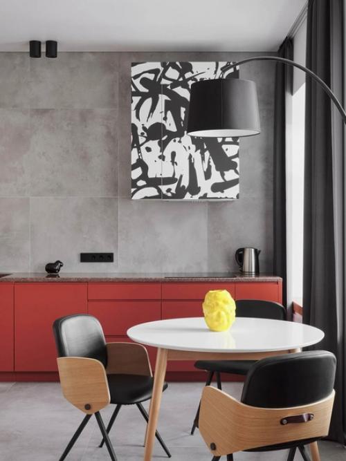 Отличным способом добавления индивидуальности и стиля в интерьер квартиры является акцентная кухня. 01