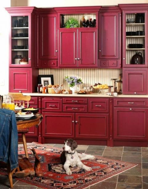 Красный цвет в интерьере. 01