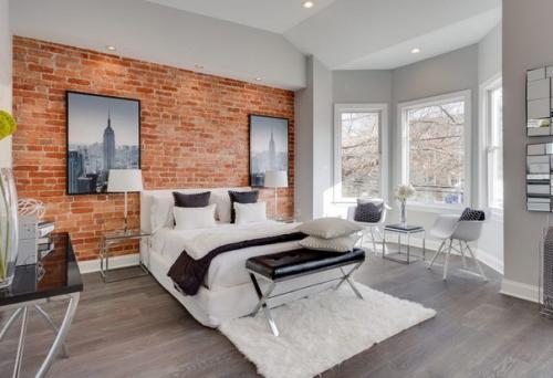 Пудровый серый для спальни создаст интерьер в стиле Неоклассика.