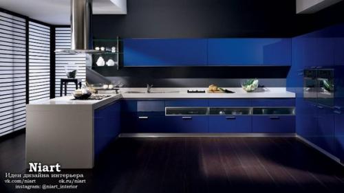 Синяя кухня - оформление своими руками. 02