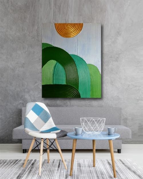 Абстрактная текстурная интерьерная картина. 02