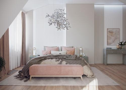 Мастер спальня в деревянном доме. 04