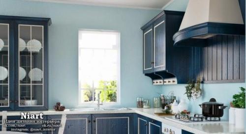 Синяя кухня - оформление своими руками. 05
