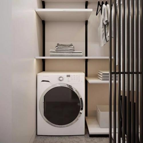 Стильный функциональный интерьер кухни - гостиной площадью 18 м в природных оттенках. 07