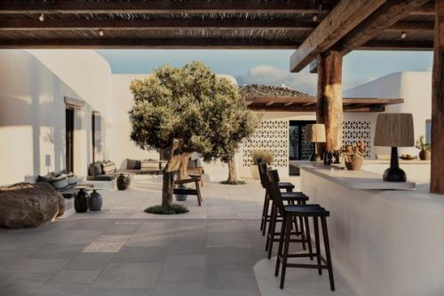 Минималистский отель миконос на острове. 08