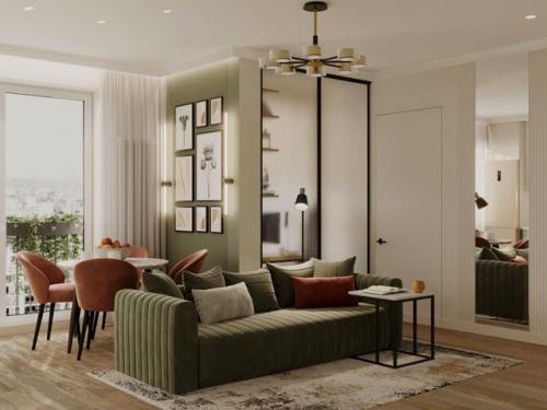 Просторная квартира для молодой семьи с ребёнком.