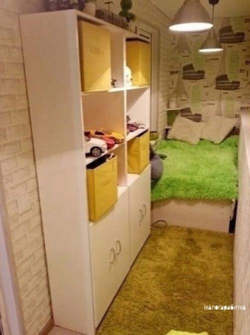 В нашей однокомнатной квартире просто физически не было возможности сделать детскую. 04