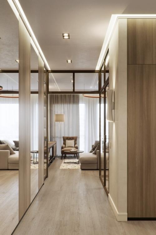 Зонирование спальной зоны в квартире - студии. 05