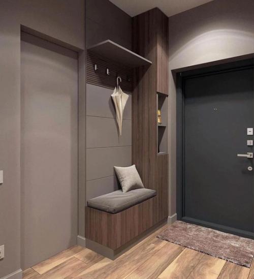 Минималистичное оформление. Интерьера прихожей. 02