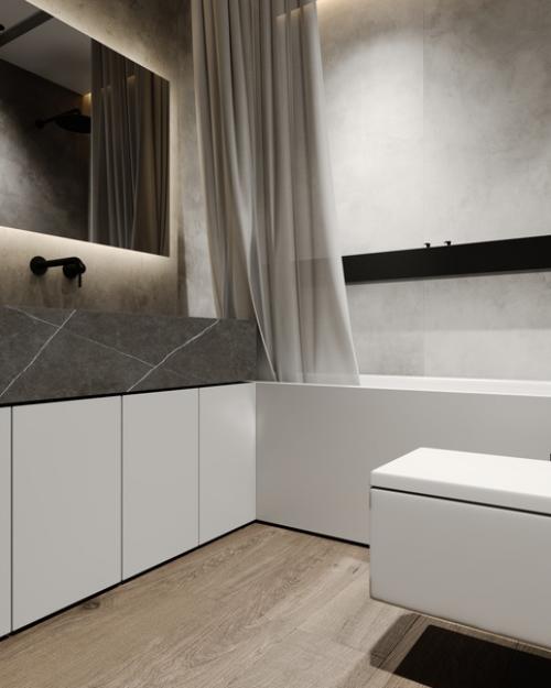 С вами проектом ванной комнаты в Новое Купчино делимся. 01