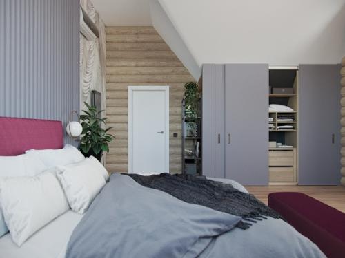 Мастер спальня в деревянном доме. 02