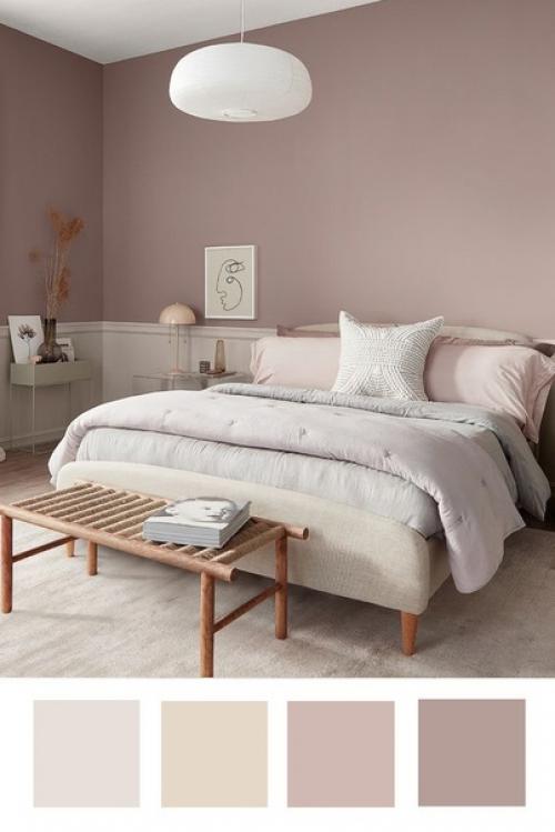 Нежный пепел розы и Айвори (слоновая кость) - легкий, не броский дизайн интерьера для расслабления и восстановления. 02