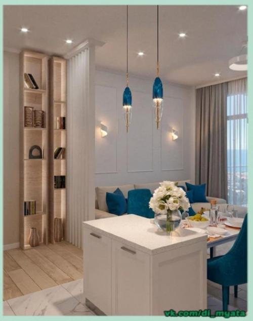 Просторная кухня - гостиная. 04