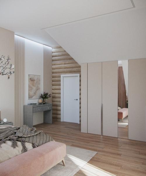 Мастер спальня в деревянном доме. 07