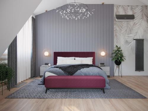 Мастер спальня в деревянном доме. 01