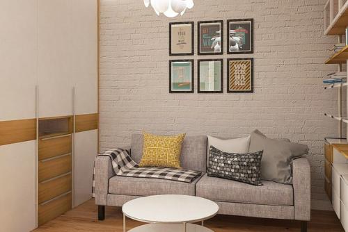 Функциональный и вместительный интерьер квартиры 46, 5 кв. 03