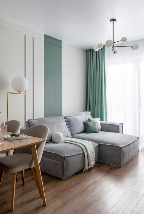 Интерьер 1-комнатной квартиры 37, 2 м 2 в ЖК красноказарменная 15 в Москве. 02