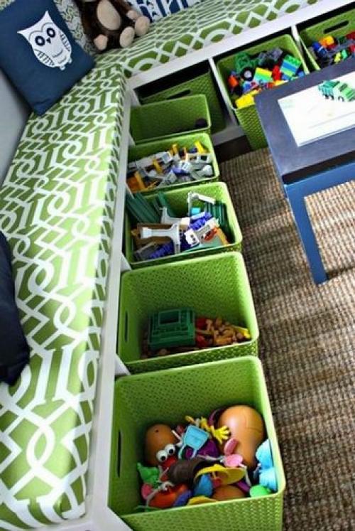 Хранение игрушек: идеи для детской комнаты. 01