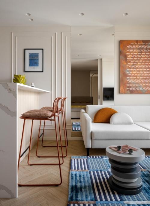 Квартира площадью 35 квадратных метров.