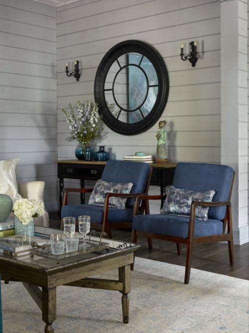 И снова кухня - гостиная, теперь уже в доме из бруса. 06