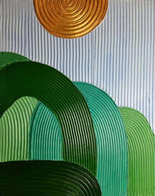 Абстрактная текстурная интерьерная картина. 07