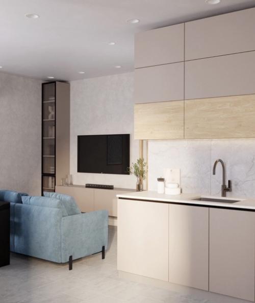 Эскизы новой кухни - гостиной. 05