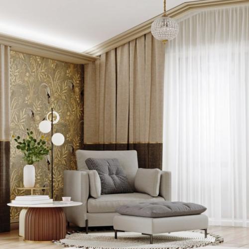 Интерьер спальни загородного дома выполнен студией Exclusive Project. 01