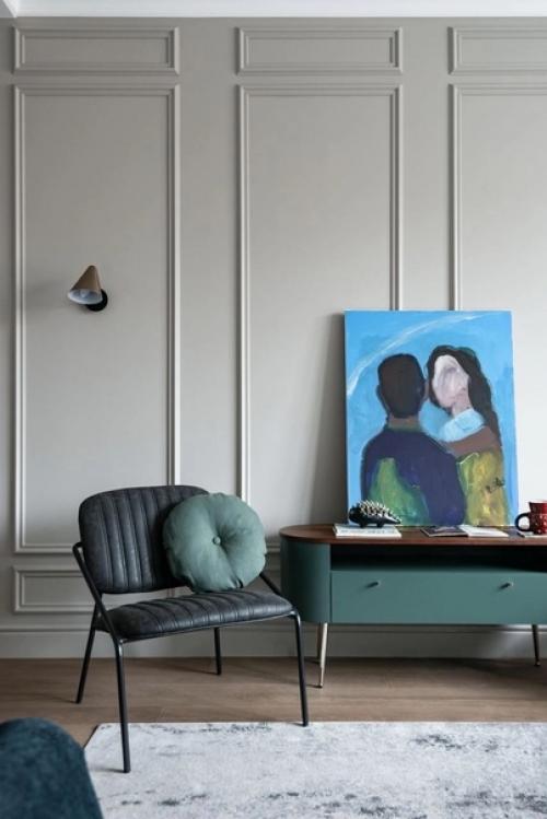 Реализованный интерьер квартиры, площадью 45 кв. 03