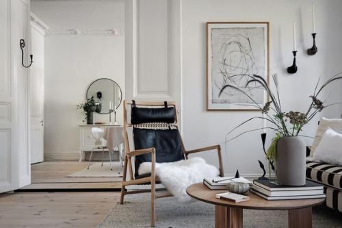 Монохромный скандинавский интерьер в Швеции. 03