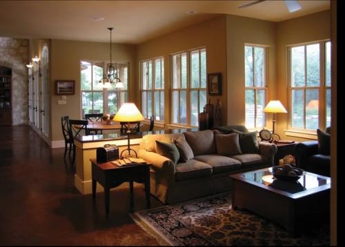 Магия света. При дневном свете, это лёгкое и воздушное пространство, с открытой гостиной и белыми стенами. 03