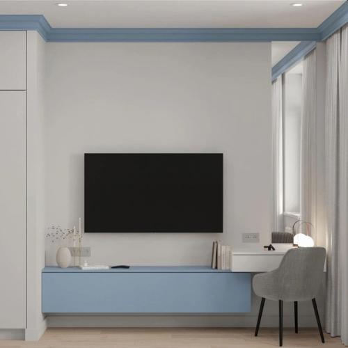 Голубой цвет является одним из самых безопасных для дизайна интерьера, поскольку с ним очень трудно переборщить. 03