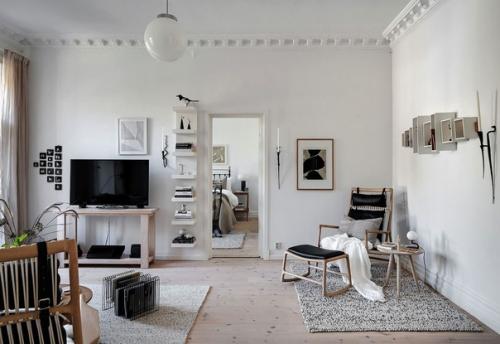 Монохромный скандинавский интерьер в Швеции. 04