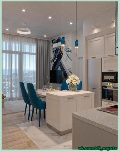 Просторная кухня - гостиная. 01