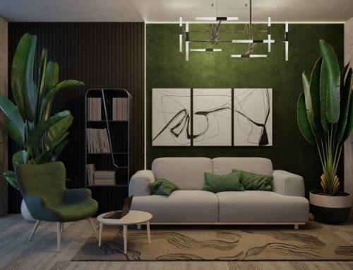 Новая визуализация дневного и вечернего освещения в интерьере. 01